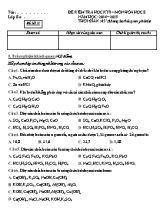 Đề kiểm tra học kì II môn Hóa học 8 năm học 2014  2015